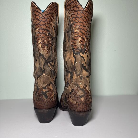Dan Post Women's Western Boots Style DP3597 "N" Visible Retro Camo Size 9 M Snip - Picture 6 of 8